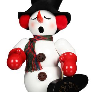 Räuchermann Schneemann mit Geigenkasten