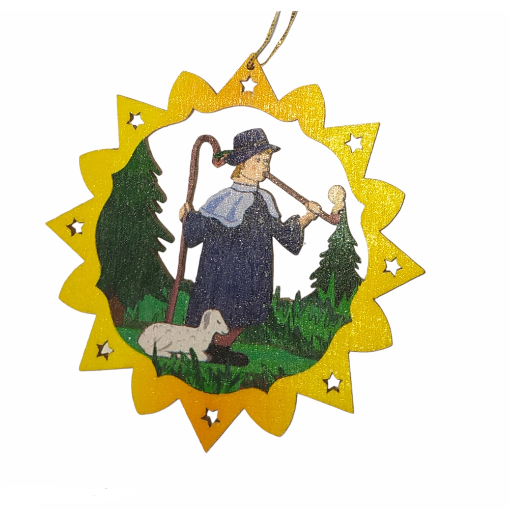 Erzgebirgischer Baumbehang Schäfer, farbig