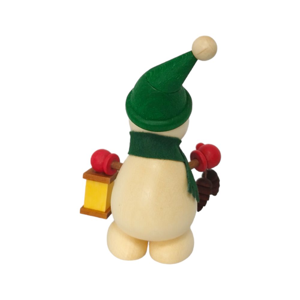Schneemann mit Zapfen und Laterne – Bild 3