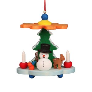 Baumschmuck Pyramide mit Schneemann