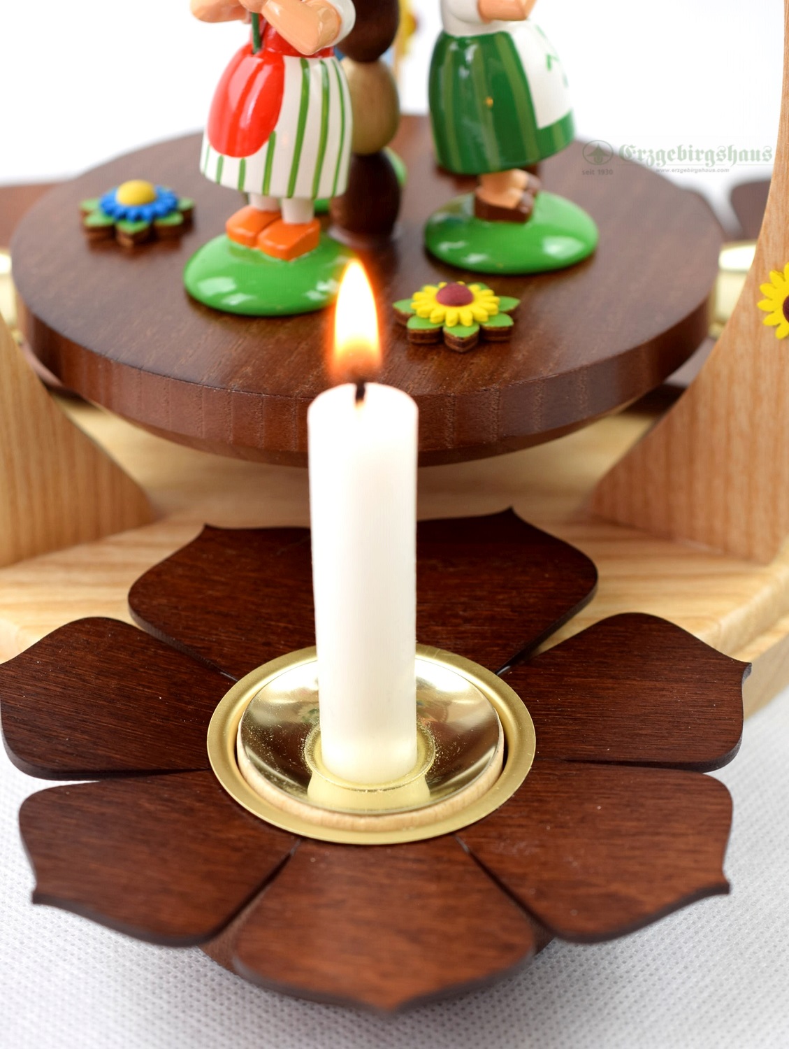 Frühlingspyramide natur mit 3 Blumenkindern – Bild 4