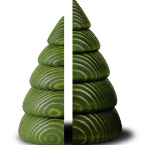 halber Baum für Wandrahmen (Höhe 9,5cm) grün
