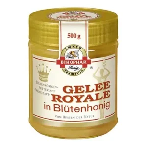 Bihophar, Gelee Royale in Blütenhonig, 500 g Glas