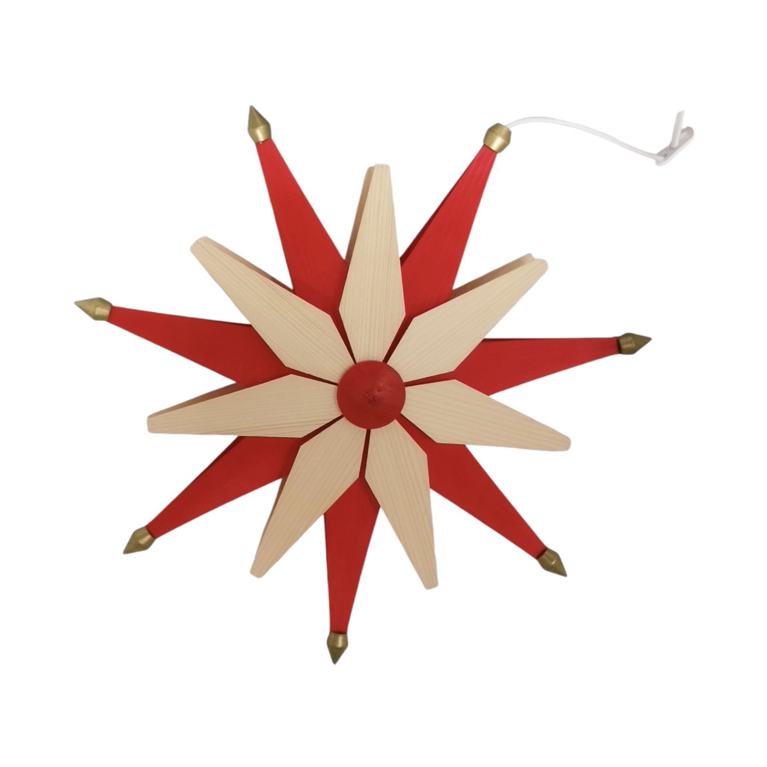 Weihnachtstern elektrisch, natur-rot