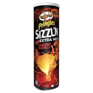 Pringles, Chips, Sizzl’n, Spicy Cheese & Chili, 180 g Dose
