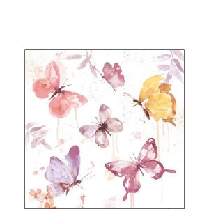 Cocktailservietten Schmetterlinge – Butterfly collection rose FSC Mix