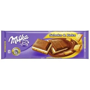 Milka, Tafelschokolade, Schoko & Keks, 300 g Packung