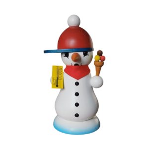Miniatur Räuchermann Schneemann “Schmelzi” mit Eistüte