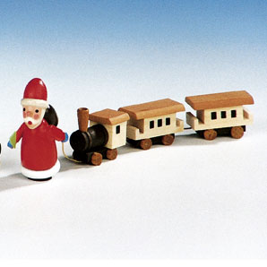Weihnachtsmann mit Eisenbahn