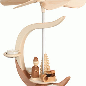 Teelichtpyramide Weihnachtsmotiv