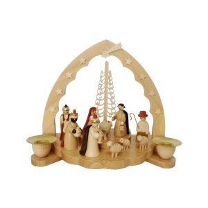 Kerzenhalter Edelholzkrippe groß