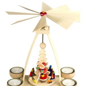 Teelichtpyramide Weihnachtsmann