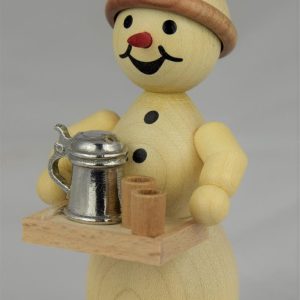 Schneefrau Wirtin mit Bierkrug o. Sockel