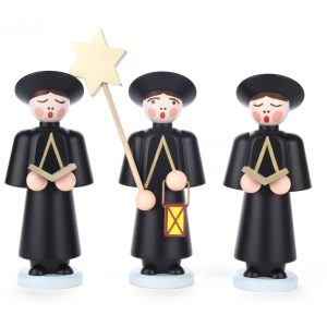 Kurrendefiguren schwarz, 18cm 3-teilige Gruppe