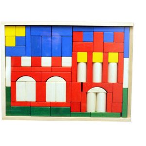 Baukasten Burg, rot 74 Teile