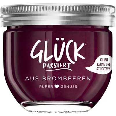 Glück, Fruchtaufstrich Brombeere, 230 g Tiegel