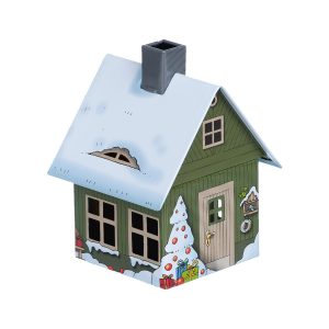 Räucherhaus mit integriertem Räucherkerzenhalter “Weihnachtsmotiv”