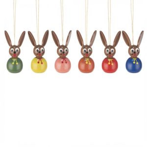 Behang Osterhasen zweifarbig, 6 Stück