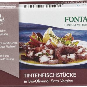 Tintenfischstücke in Bio-Olivenöl