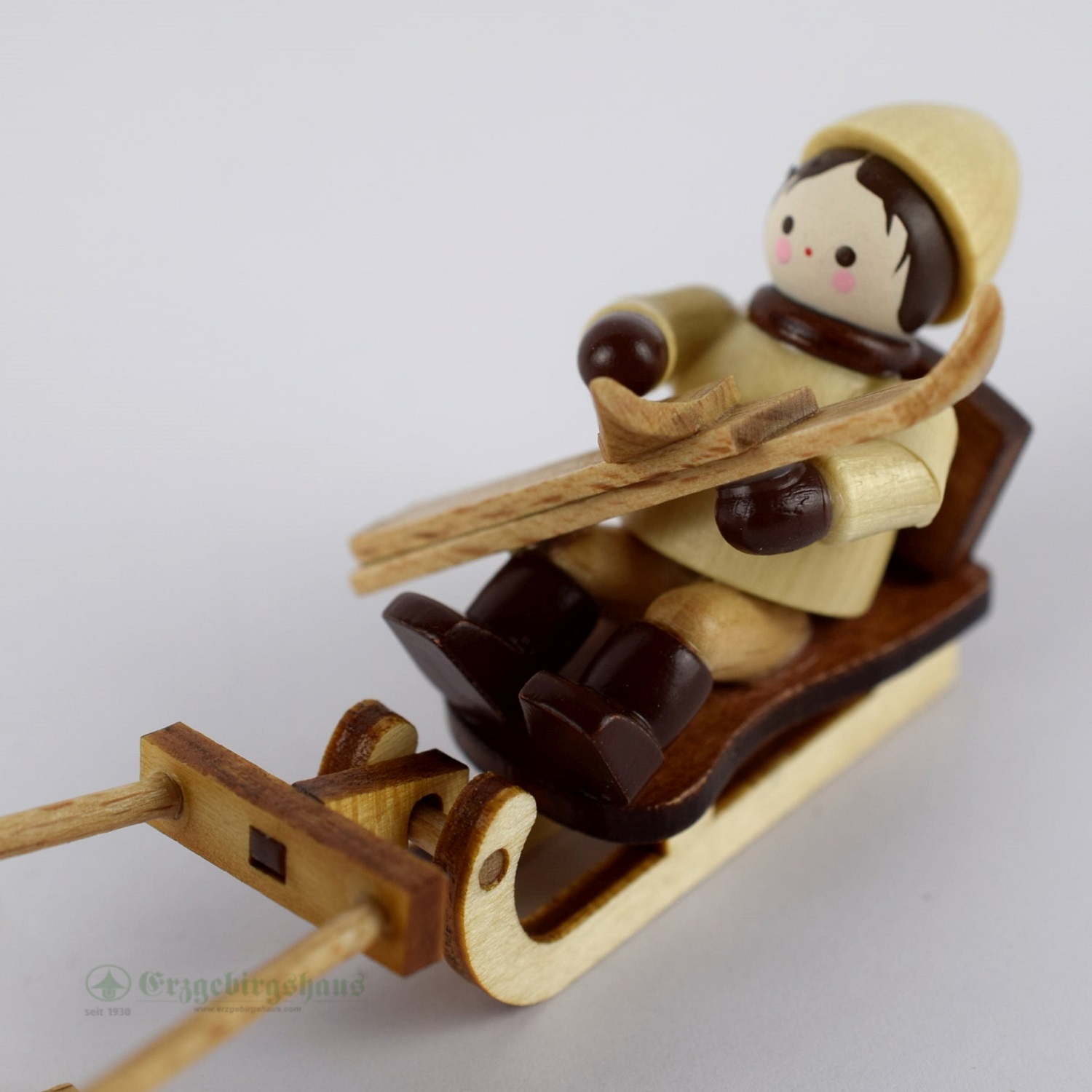 Holzminiatur Bergrettung 2-teilig, natur – Bild 2