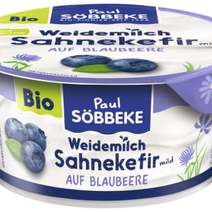 Bio Weidemilch Sahnekefir mild auf Blaubeere 10 % Fett 150g Becher