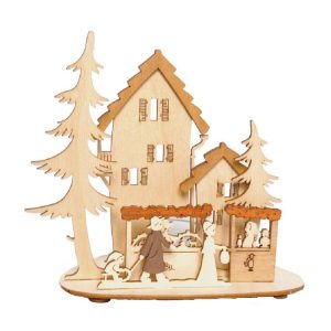 Teelichthalter Weihnachtsmarkt