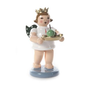 Engel mit Weihnachtsteller ohne Krone
