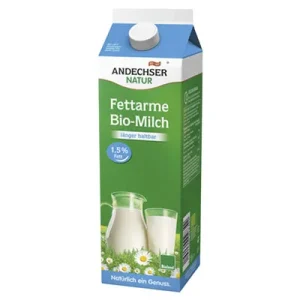 Andechser, Bio, Fettarme Milch, 1,5 % Fett, 1 l Packung