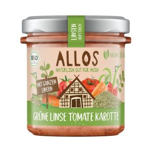 Allos Linsen-Aufstrich Grüne Linse Tomate Karotte 6 Stück zu 140 g