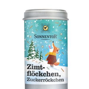 Zimtflöckchen, Zuckerröckchen, Streudose