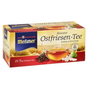 Meßmer, Schwarzer Tee, Ostfriesen-Tee, kräftig-vollmundig, 25 Teebeutel, 37,5 g Packung