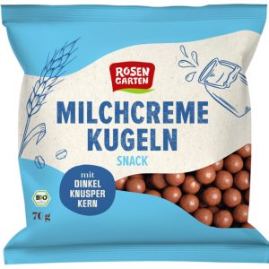 Milchcreme-Kugeln mit Dinkel-Knusper-Kern