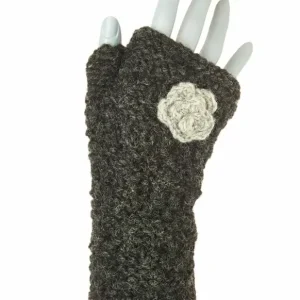 Schurwollhandstulpen Anthrazit, OS