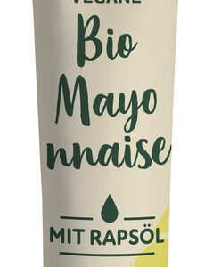 Vegane Mayonnaise mit Rapsöl in der Tube