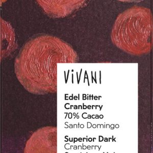 Edel Bitter Cranberry Schokolade 70% Cacao Santo Domingo