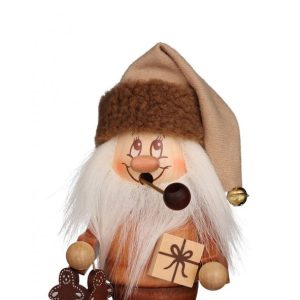 Räuchermann Miniwichtel Weihnachtsmann mit Päckchen