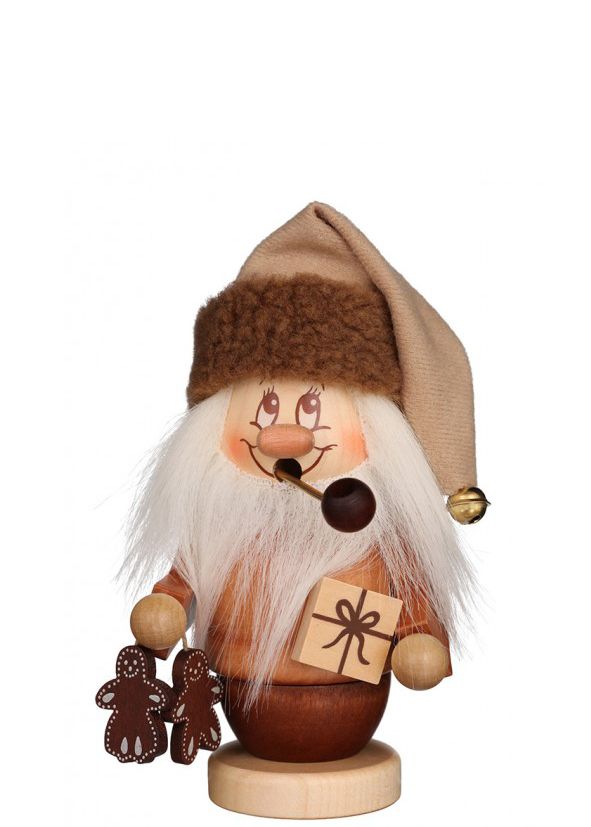 Räuchermann Miniwichtel Weihnachtsmann mit Päckchen