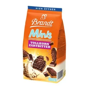 Brandt, Mini Zwieback, Vollkorn-Zartbitter, 125 g Packung