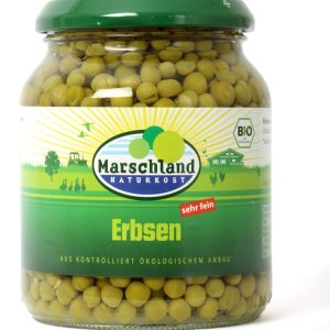 Bio-Erbsen fein 370 ml Gl. MARSCHLAND