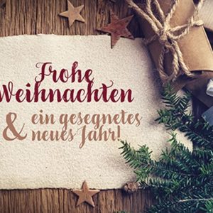 Faltkarte Frohe Weihnachten & ein gesegnetes neues Jahr!