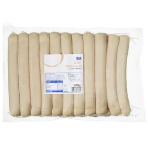 Aro, Grill-Bratwurst, fein, gebrüht, 30 Stück à 120 g, 3,6 kg Packung
