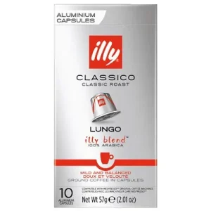 Illy, Classico Lungo Kapseln, 10 Stück, 57 g Schachtel