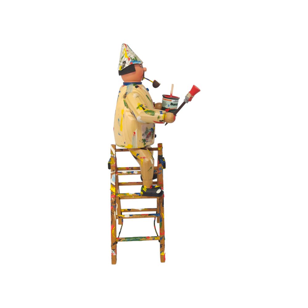 Räuchermann Maler auf Leiter – Bild 4