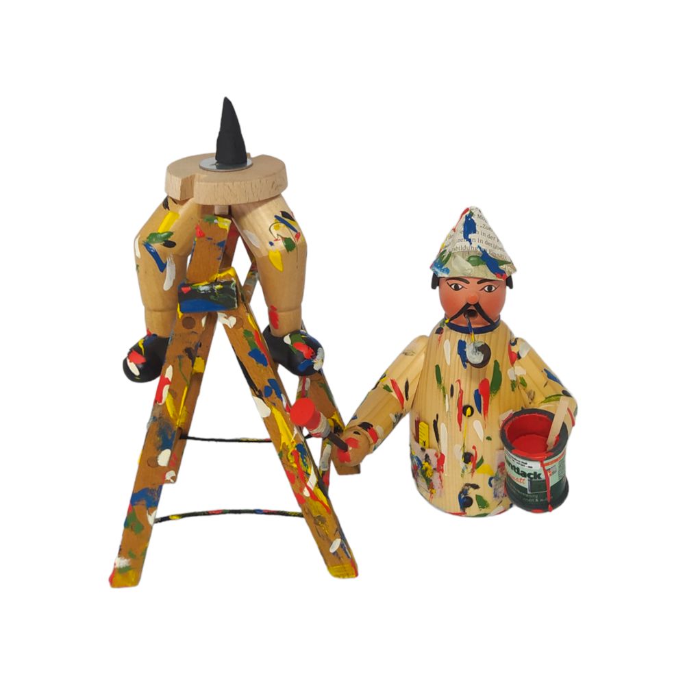 Räuchermann Maler auf Leiter – Bild 5