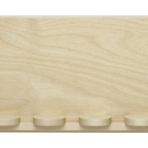 Wandpräsentation mit sieben Schiebetellern groß, natur 50 x 18 x 5,5 cm