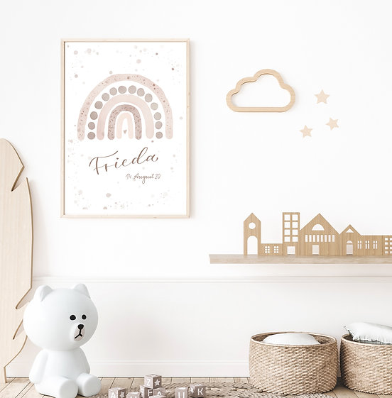 Poster Regenbogen “yellow” DIN A4 – mit weißem Rahmen – Bild 6