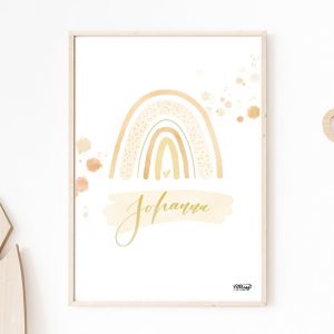 Poster Regenbogen “yellow” DIN A4 – mit weißem Rahmen