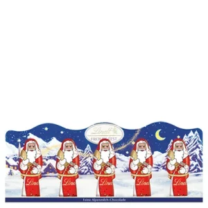 Lindt, Mini-Weihnachtsmänner, Alpenvollmilch-Schokolade, 5 x 10 g, 50 g Packung