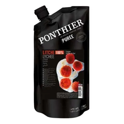 Ponthier, Litschi Püree, 1 kg Beutel
