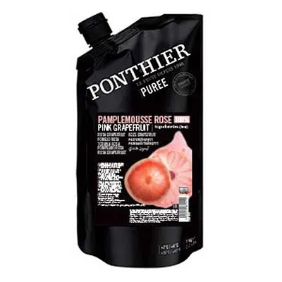 Ponthier, Rosa Grapefruit Püree, 1 kg Beutel
